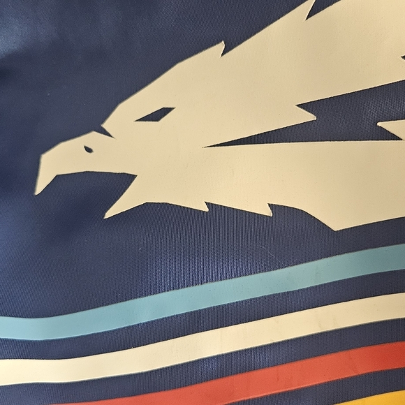 Netflix Official Stranger Things Blue The Squawk Radio Varisty Bomber Jacket - Picture 7 of 10